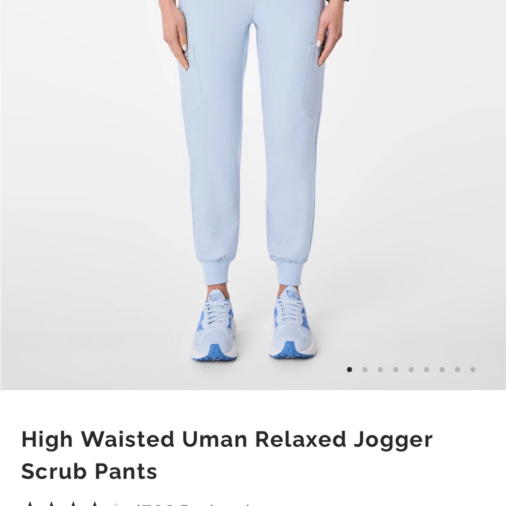 Figs Chambray Joggers with Tapered Leg and Elastic Cuffs